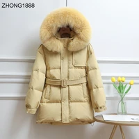 clearance 2020 new down jacket womens middle and long waisted large fashionable korean duck down warm coat