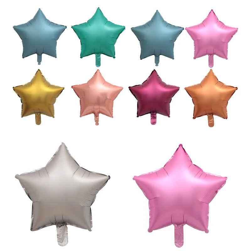 18-дюймовый воздушный шар из алюминиевой пленки в форме звезды Матовый красочный