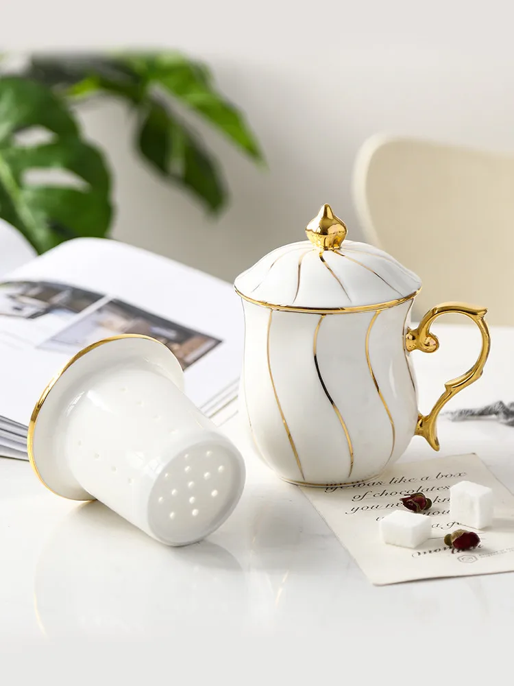 Керамические чайные кружки с крышкой чайная чашка посуда для напитков фильтр