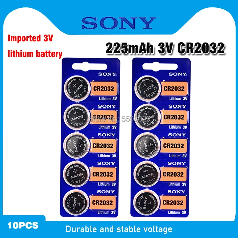 10 шт. Литиевые кнопочные батарейки для часов SONY CR2032 3 в CR 2032 DL2032 ECR2032 BR2032|Часовые
