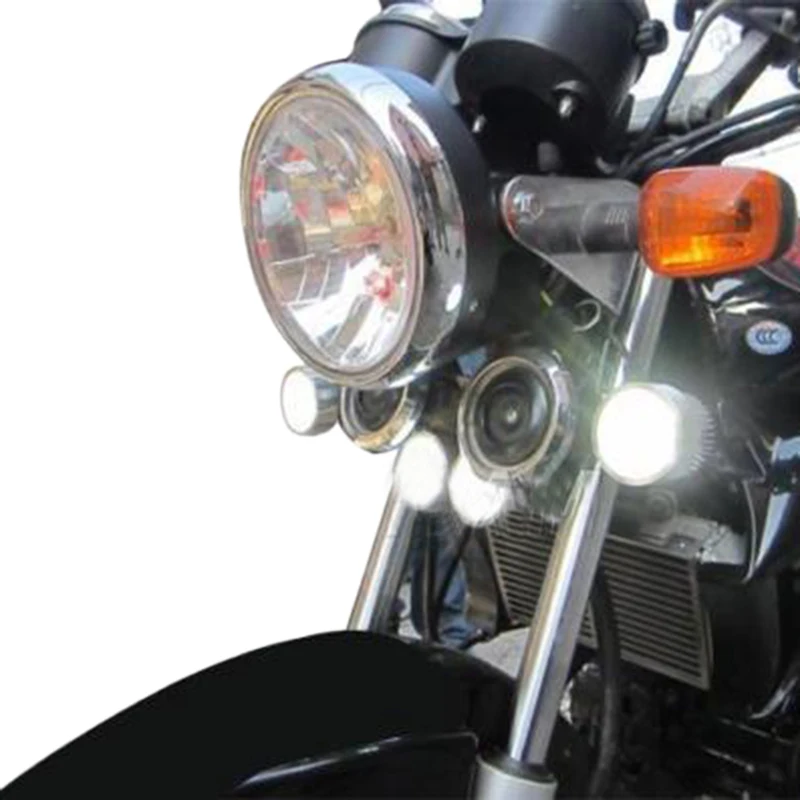 2Pc 4Led Headlight Dc 12V-85V Round Lights Motorcycle Locomotive Spotlight Assist Lamp Rearview Mirror Accessorie Light |