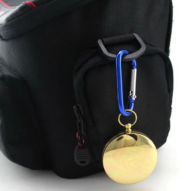 

Gold Color Portable Compass Camping Hiking Pocket Brass Copper Compass Navigation