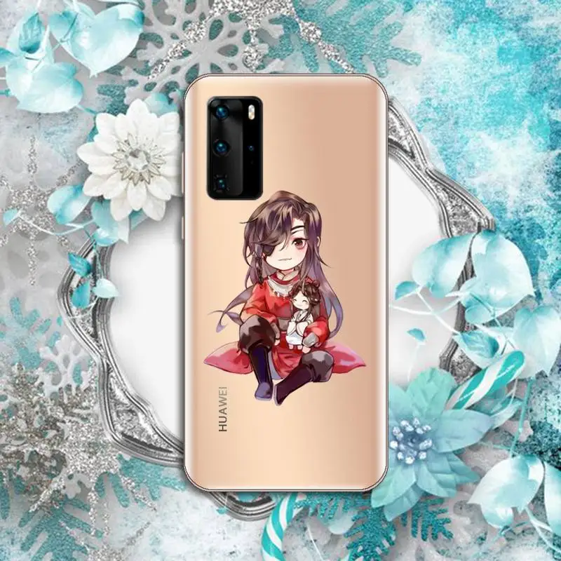 

Anime Tian Guan Ci Fu Phone Case Transparent for huawei honor P 40 30 20 lite Pro 10 i 8 9 x p smart 2019