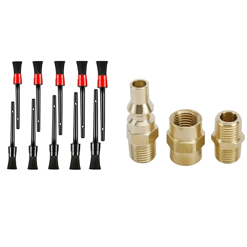 

Набор щеток для автомобильного детейлинга, 10 шт., с 4 зажимами для автофургона, адаптер для быстрого подключения, запорный клапан 1/4 дюйма