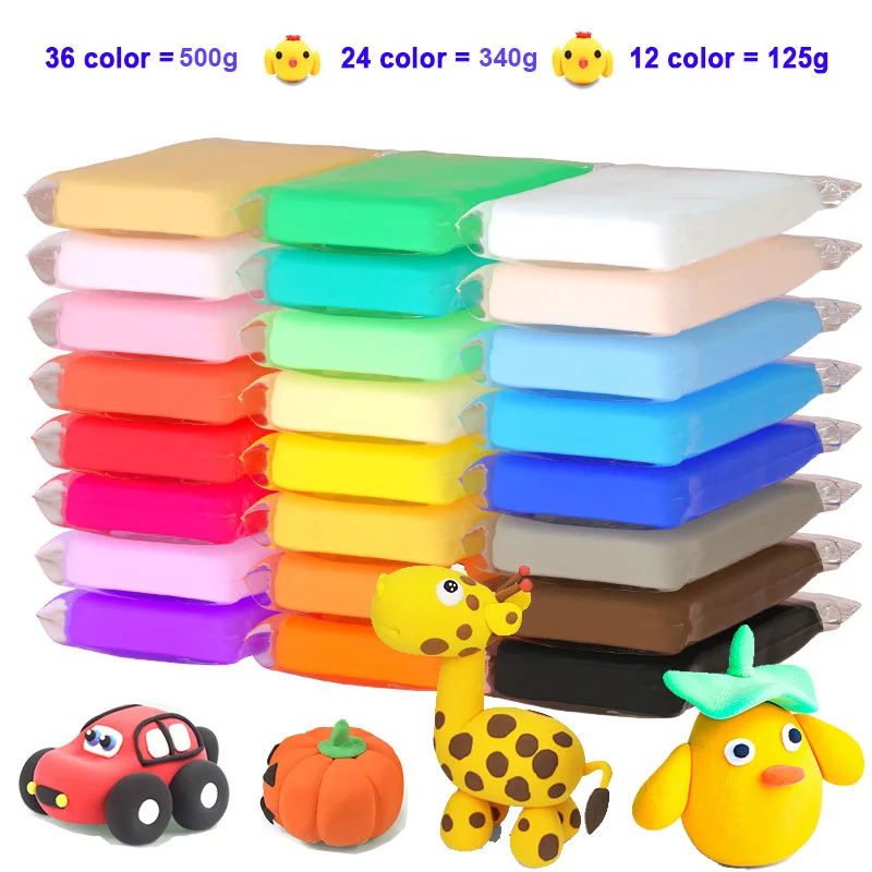 Ссветильник легкая глина 36 цветов Нетоксичная цветная зеркальная Детский