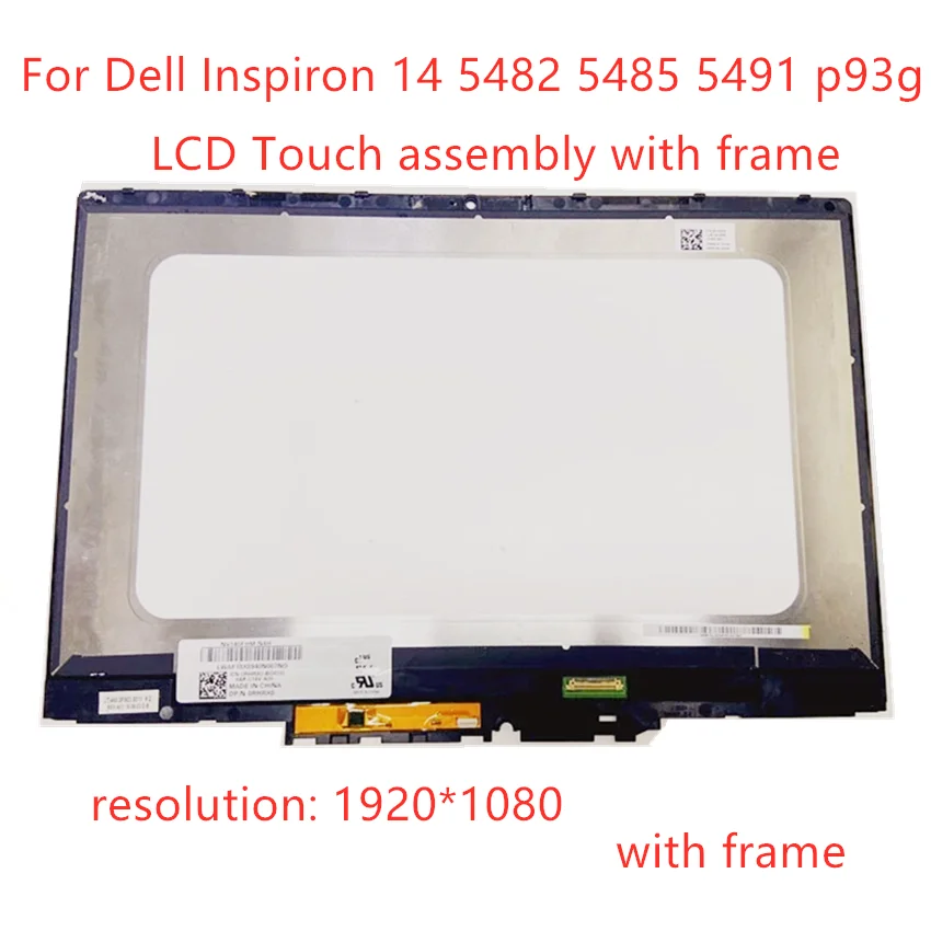 Оригинальный сенсорный ЖК-экран 14 дюймов для Dell Inspiron 5482 5485 5491 p93g p93g001 FHD дигитайзер