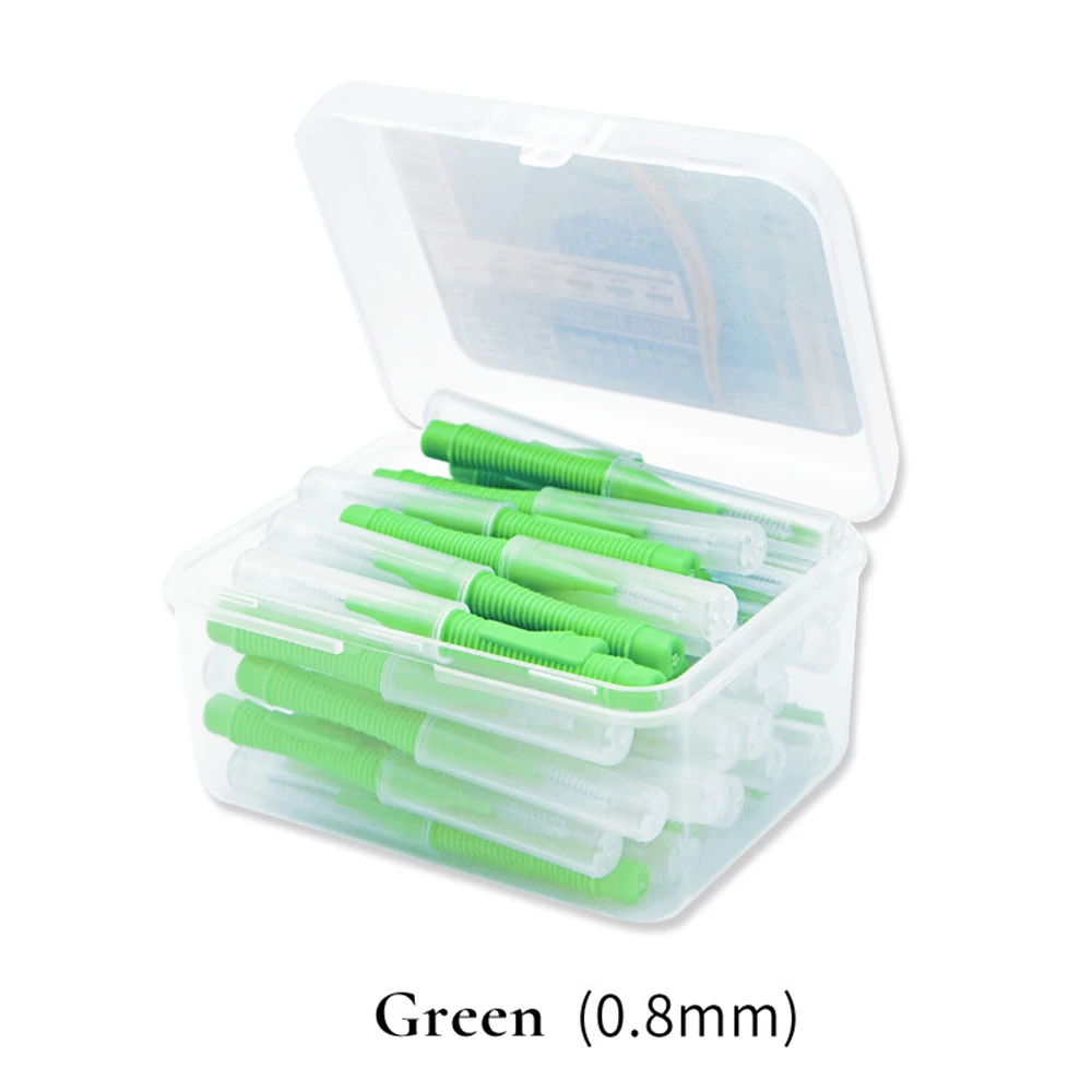 40 шт. межзубная щетка с толкателем гигиена полости рта Отбеливание зубов