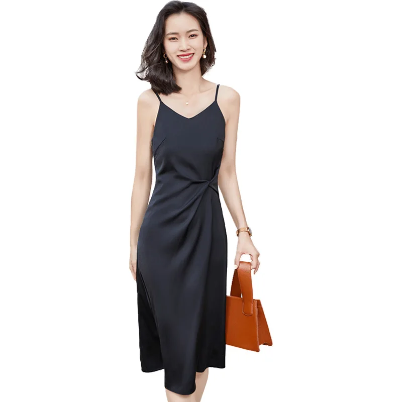 

female sleeveless dresses the new spring/summer 2021 render western style covered in the stomach show thin long