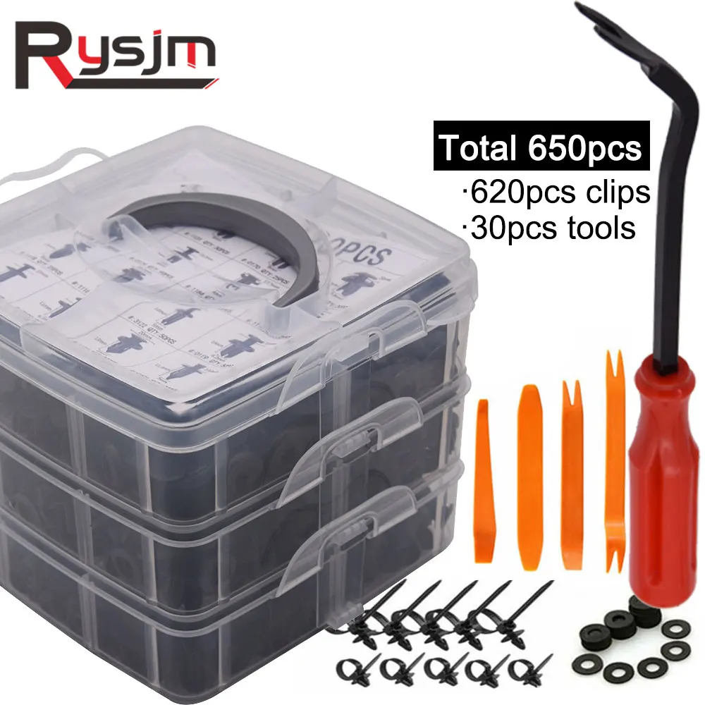 620 шт 16 видов Ассорти кузова автомобиля нажимной фиксатор штифт заклепки отделка