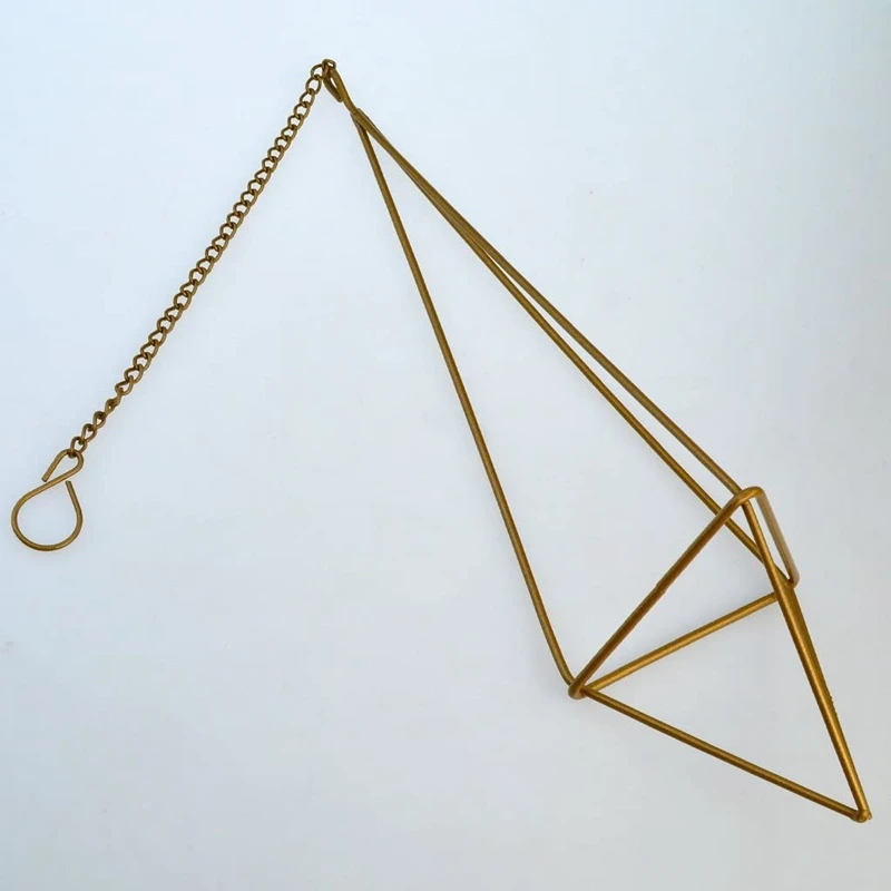 

3 Pack Hanging Air Plant Holder for Tillandsia Air Plants Display with Chains, Wall Hanging Geometric Air Plants Rack