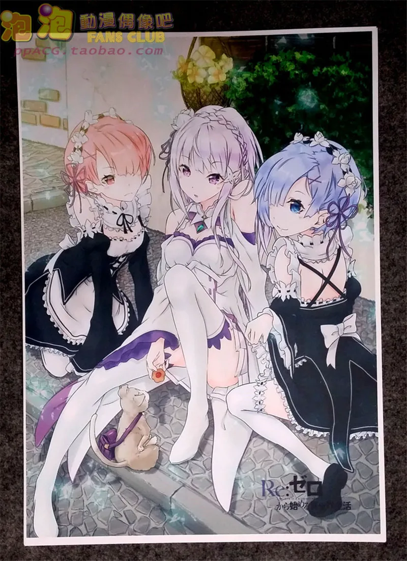 8 шт./компл. аниме Re Life в другом мире от нуля постер Эмилия настенные фотографии