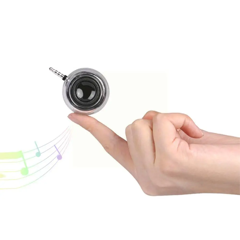 

Portable Mobile Phone Loudspeaker Aux Audio Jack Mini Round Shape Speaker Powerful Crystal Wireless K6k9