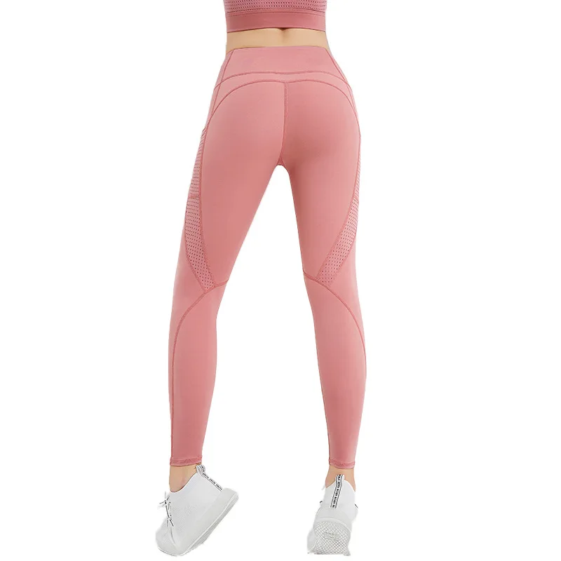 

2021 High-Waist Hip-Lifting Sport Pants Ninth Trousers Women's Quick-Drying Tight-Fitting Gym Leggings Running Ladies Sportswear