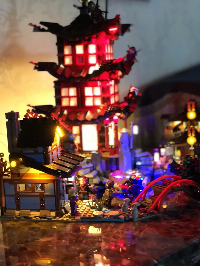 

LED Light Set For 70751 And 06022 TEMPLE Of Airjitzu DIY Toys Blocks Bricks Only Lighting Kit Not Include Model