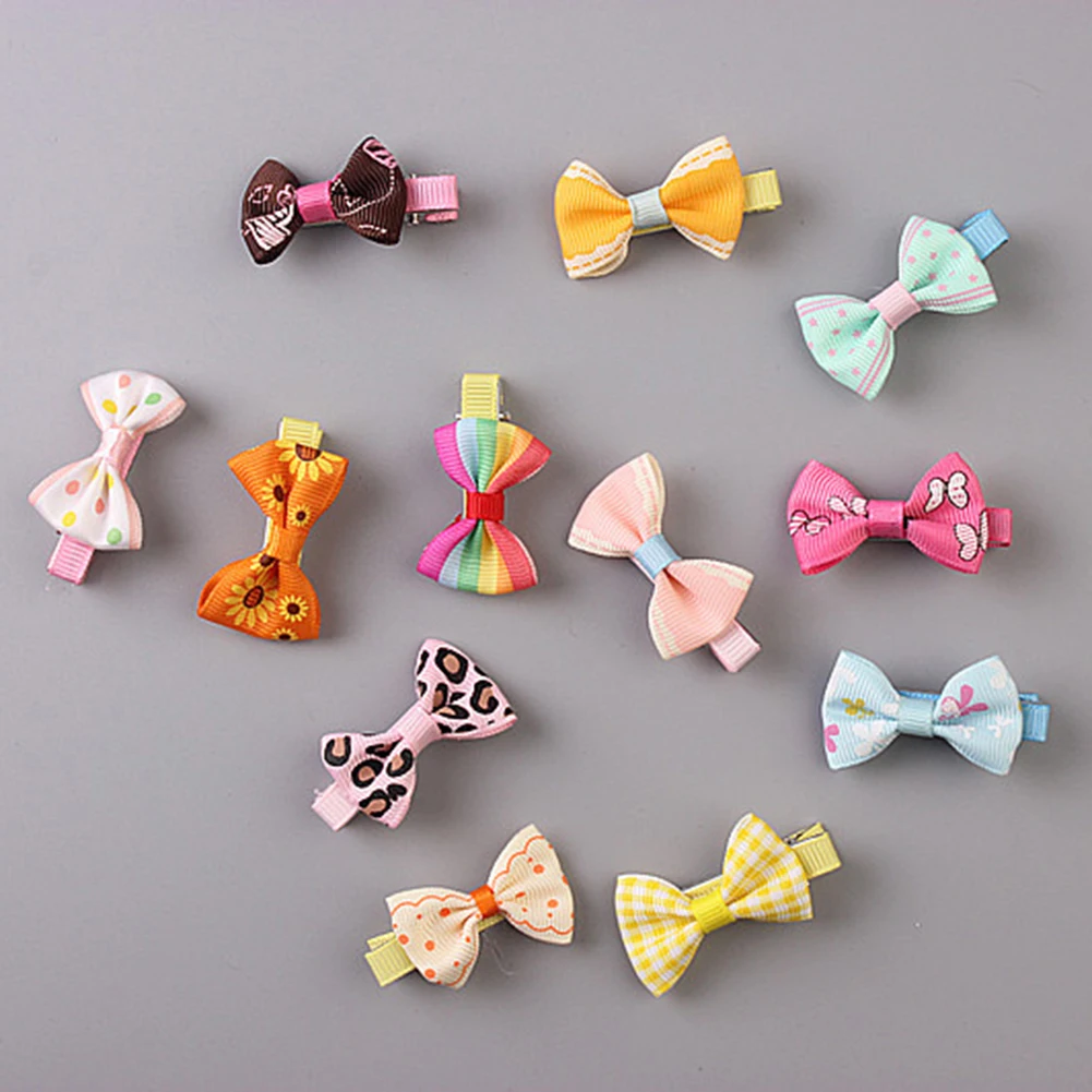 

5 шт./компл. ПЭТ бант для ухода за питомцами заколки собака щенок, с изображением милой бабочки Заколки для волос декоративная заколка-пряжка...