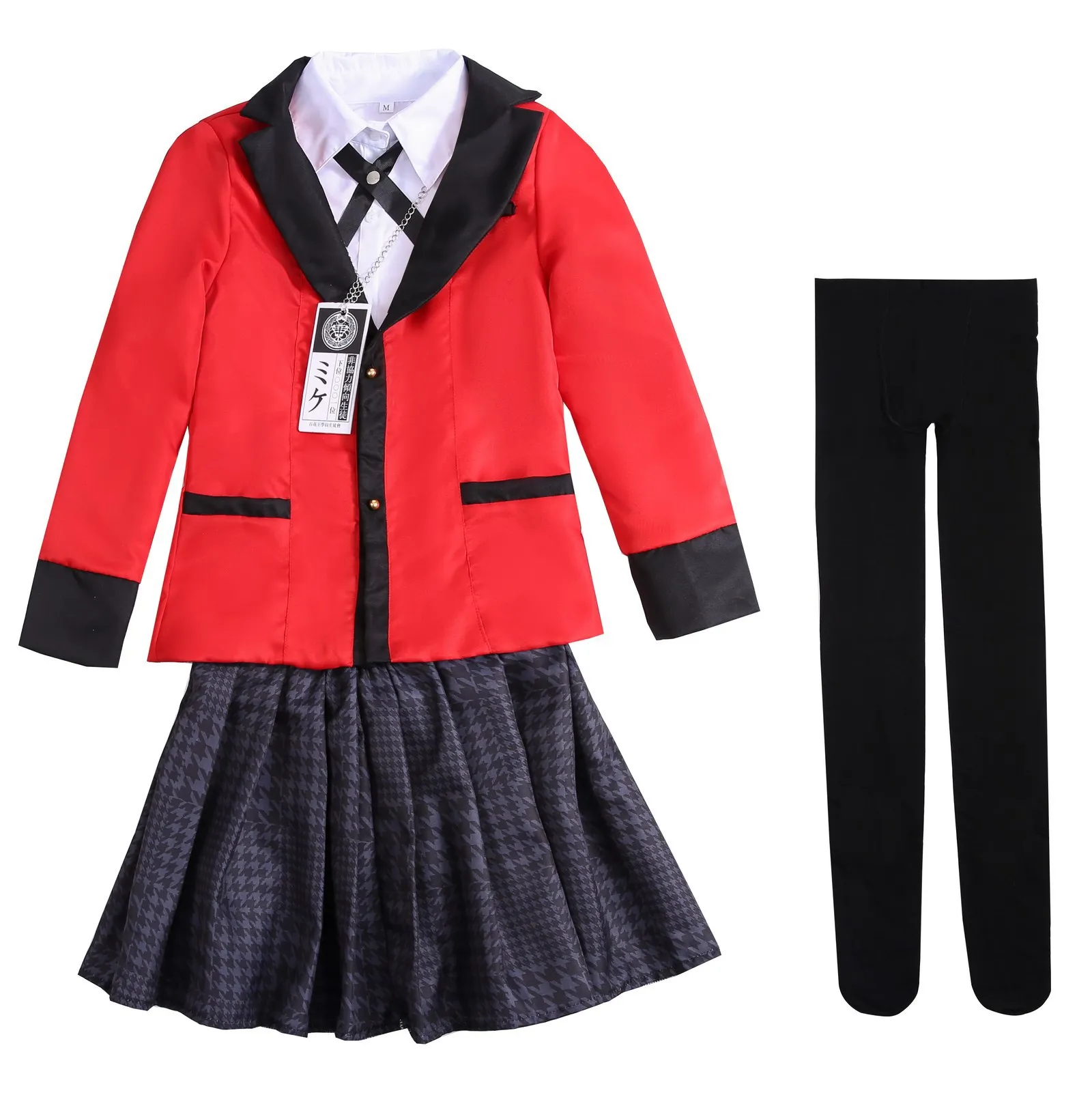 

Halloween Jabami Yumeko Costume Costume Anime Kakegurui Cosplay Party Cothing 7pcs Full Set Women School Uniform Party Costumes