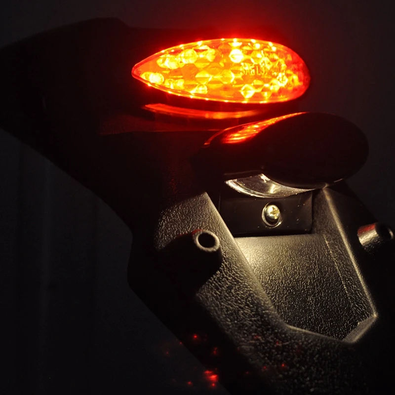 Universal Motorcycle Rear Fender Mudguard with LED Tail Light for Yamaha Brake Lamp |