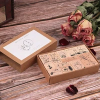 wooden rubber stamps little prince rubber stamp with 11 sizes decorative rubber seal for card crafts photo album hand book