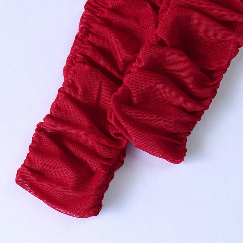 

Fashionsta Sexy Club Strapless Bodycon Casual Short Tops Solid Mesh Charming Tops Women Full Sleeve Summer Autumn Corset Top New