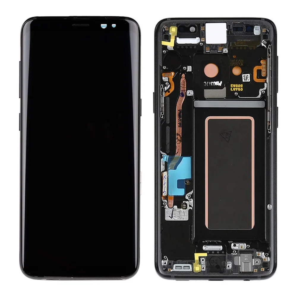Супер AMOLED для samsung Galaxy S8 ЖК-дисплей G950 G950F горящий теневой экран S8 задняя крышка