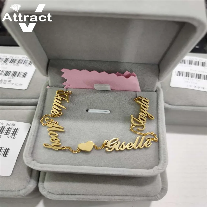 Ожерелье женское под заказ с различными именами колье из нержавеющей стали