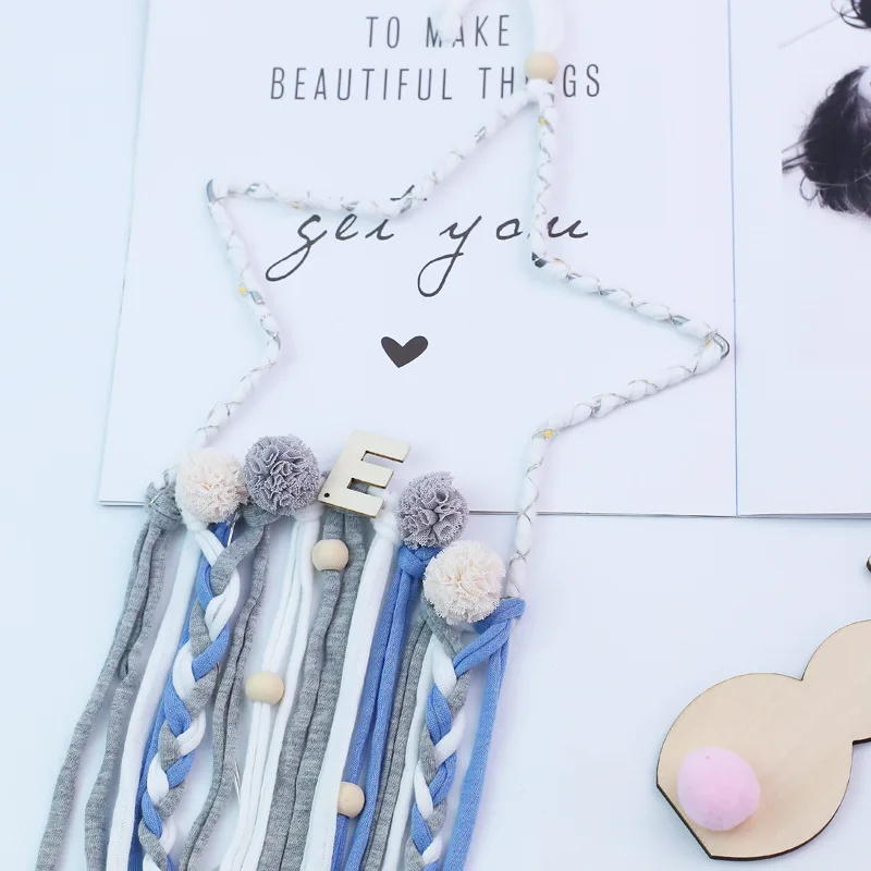 3D деревянные бусины в форме звезды бахрома настенные украшения украшение для