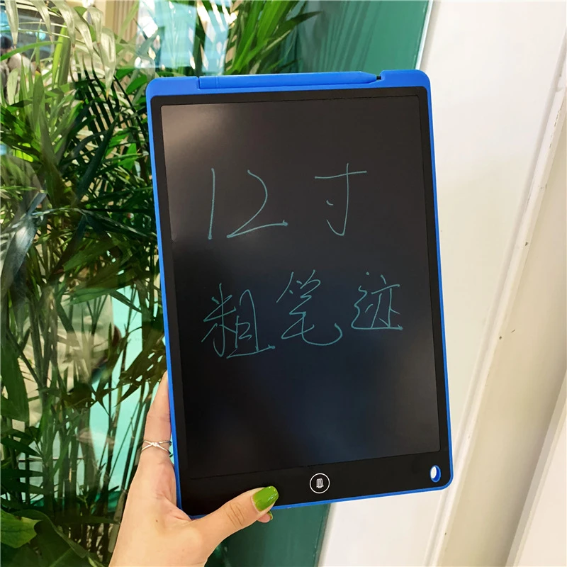 Blue 12 ''ЖК-планшет цифровой блокнот электронный блокнот графический планшет электронная чертежная доска стилус для детей - Цвет: Blue