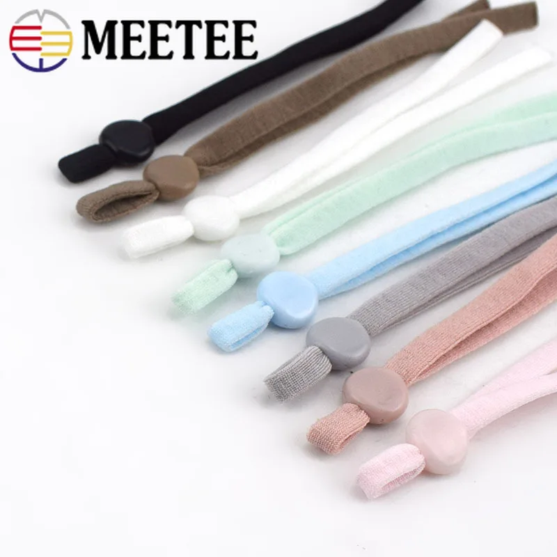 

Meetee 1000pcs 10mm Flat Spiral Buckle Beads Adjustment Buckles Elastic Band Stopper Cord Lock DIY Ear Strap Cords End DS016