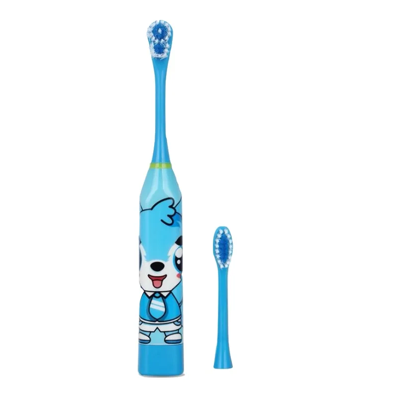 

1set Children Cartoon Pattern Acoustic Wave Electric Toothbrush Kids Home Cute Soft Hair Electric Teeth Brush Double-sided Clean