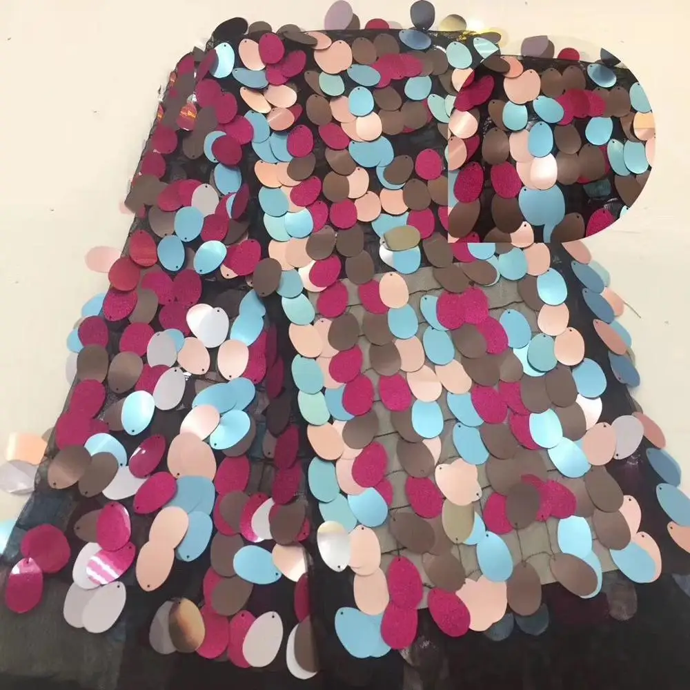 Зеленые бежевые африканские кружевные ткани с каплями воды блесток Французский