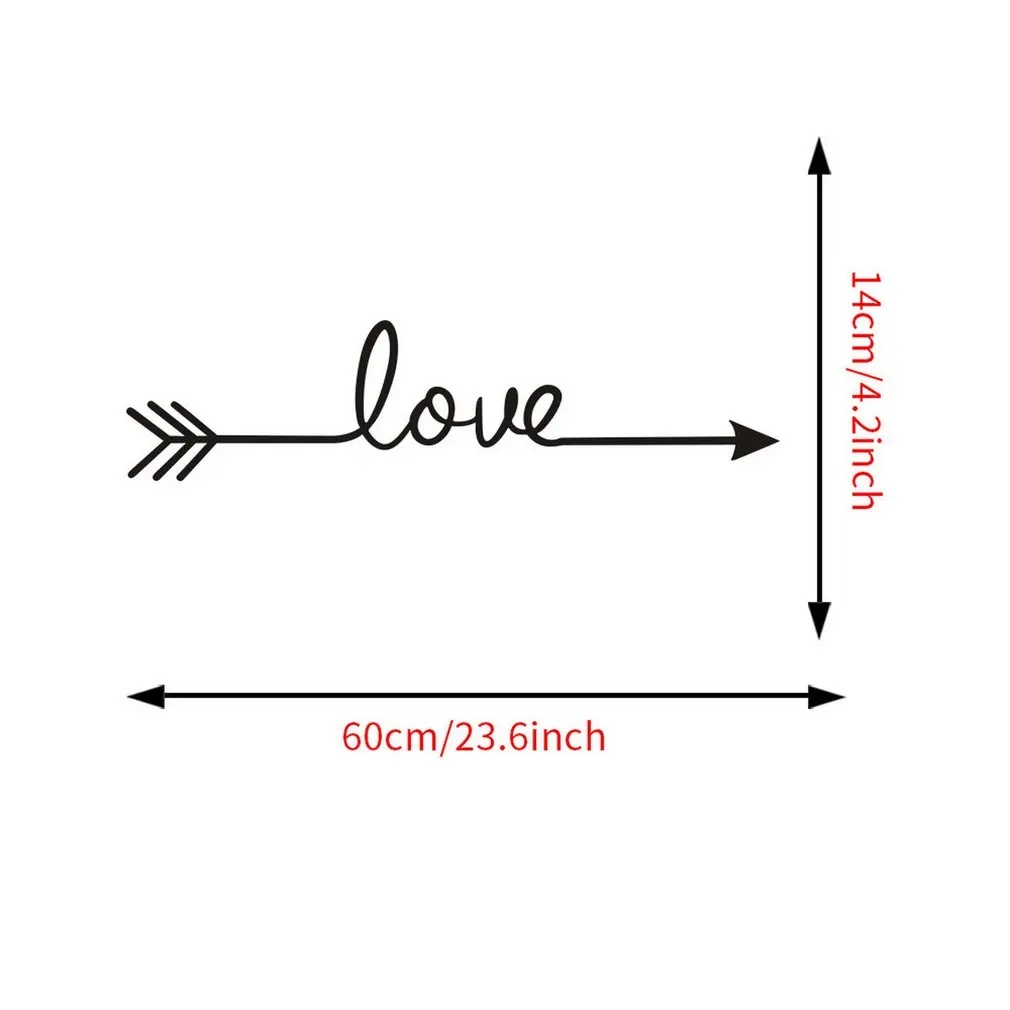 Современные самоклеющиеся ПВХ наклейки на стену с изображением стрелы любви DIY
