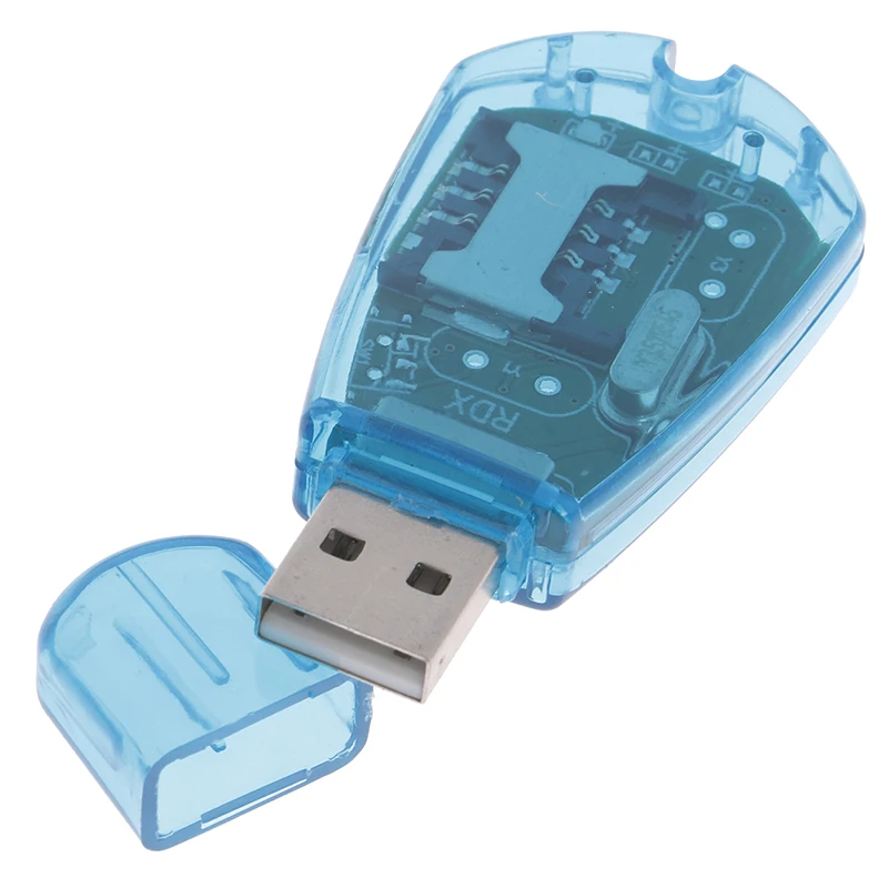 Горячая распродажа! Синий USB считыватель SIM карт
