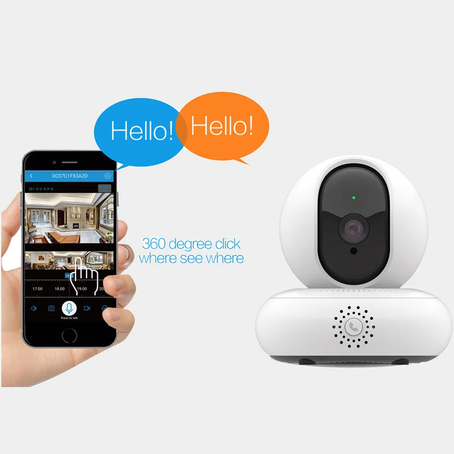 Беспроводная мини камера 1080P для домашней безопасности IP Wi Fi двусторонняя