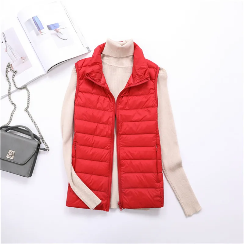 WSYORE ульсветильник Кая куртка на белом утином пуху без рукавов новая осенняя и
