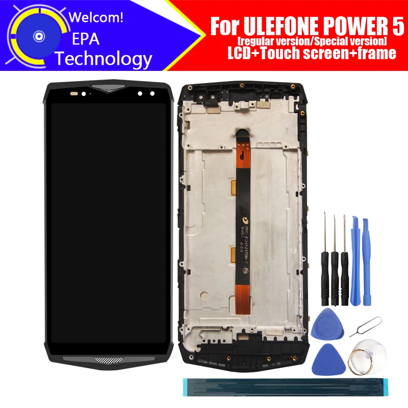 ULEFONE POWER 5 ЖК-дисплей+ сенсорный экран дигитайзер+ рамка в сборе ЖК-дисплей+ сенсорный дигитайзер для ULEFONE POWER 5