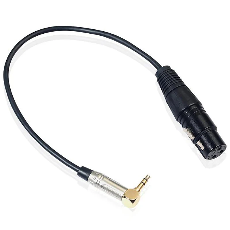 0.3M 90 Degree 3.5Mm Stereo Trs Male To Xlr 3Pin Female Audio Cable Wire Converter For Earphone Microphone Electric Guitar | Электроника