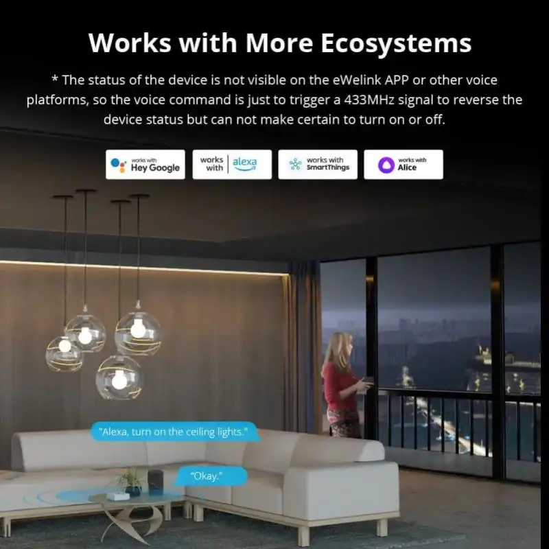 SONOFF радиочастотный мост R2 WiFi 433 МГц беспроводной eWelink APP дистанционное управление