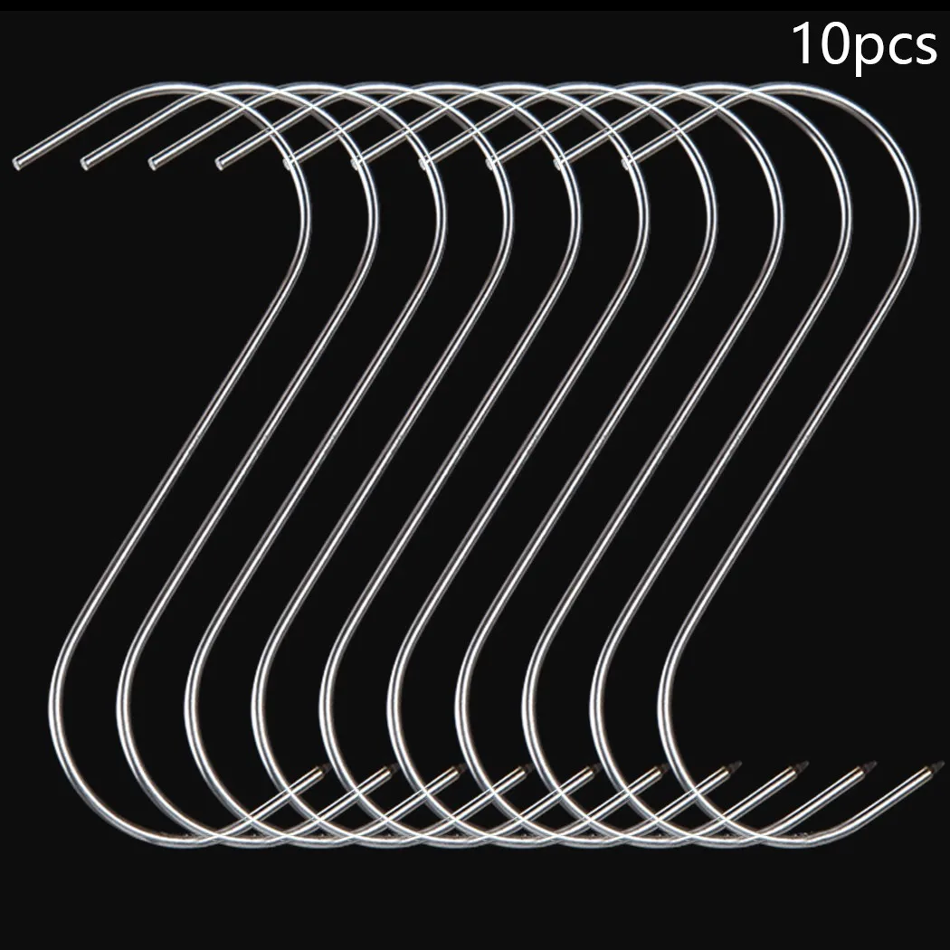 

10pcs Stainless Steel 6\" BUTCHERS HOOKS For MEAT SMOKE HOUSE PACK S -Type In Stock Drop Shipping