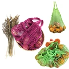 Сумка-тоут для хранения фруктов, многоразовая, плетеная, Сетчатая Сумка для шопинга