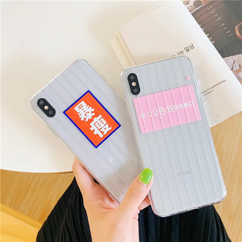 Прозрачный чехол для багажа мягкий силиконовый iPhone X 11 6 7 8 Plus Xr Xs Max задняя крышка