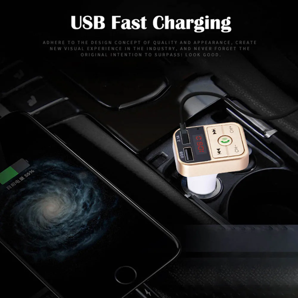 2019 Новинка B2 USB зарядное устройство Автомобильный fm передатчик беспроводной