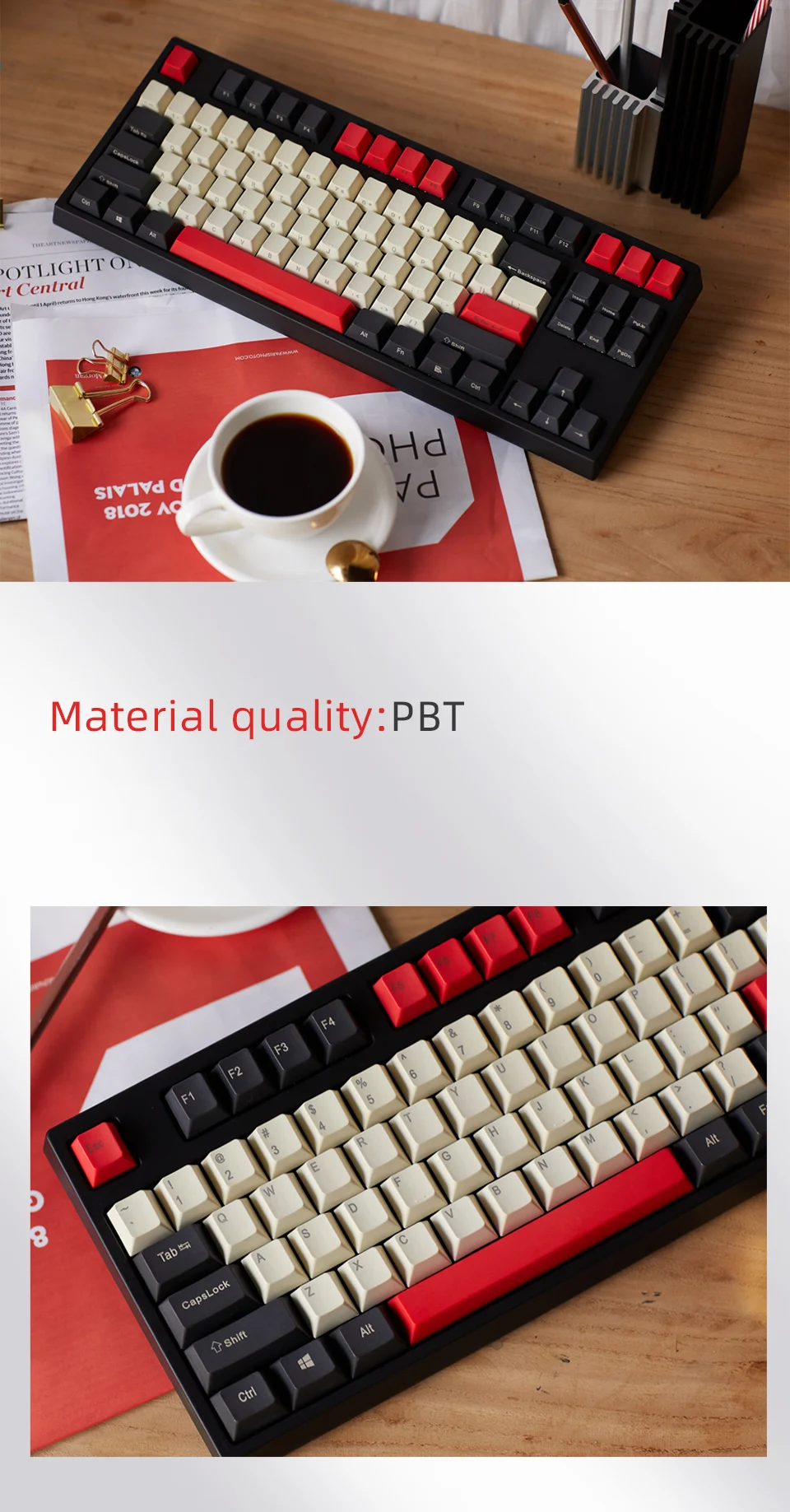 PBT ключ Кепки ANSI сбоку/положительный/спереди рубашка с принтом в виде вишен MX Кепки Набор для TKL 87/104/108/60% игровая клавиатура подходит Anne Akko X уточка