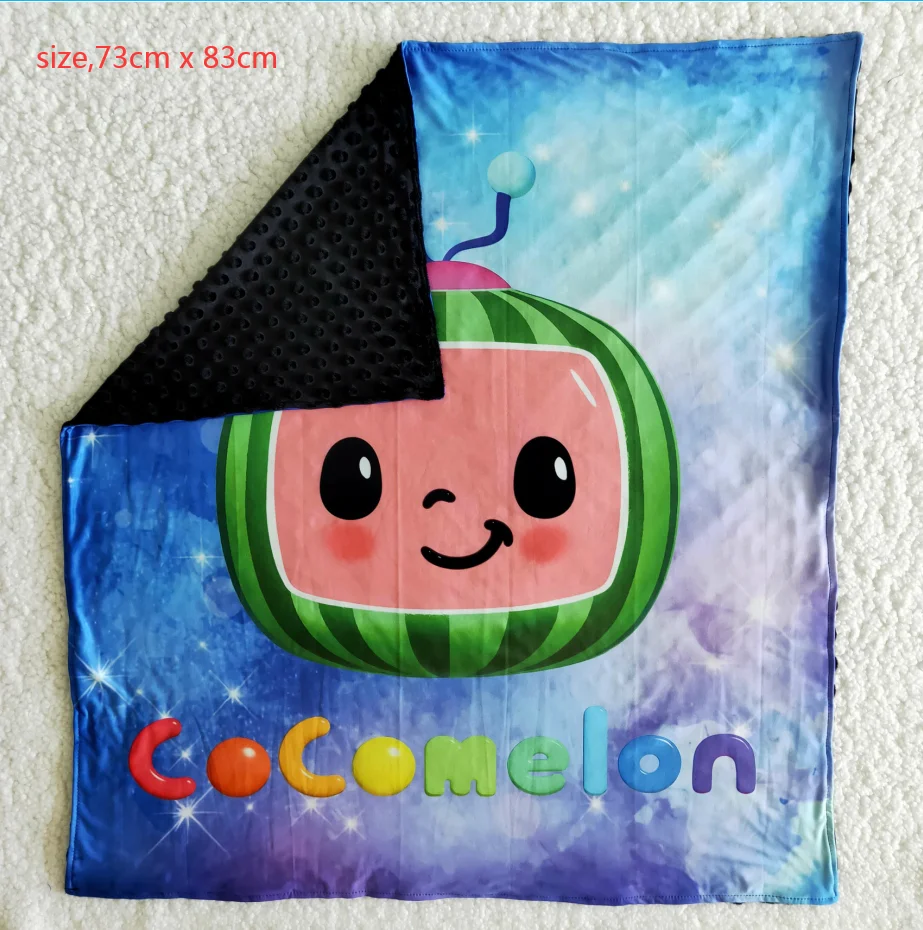 

New hot sale cocomelon blanket style watermelon print high quality plush material