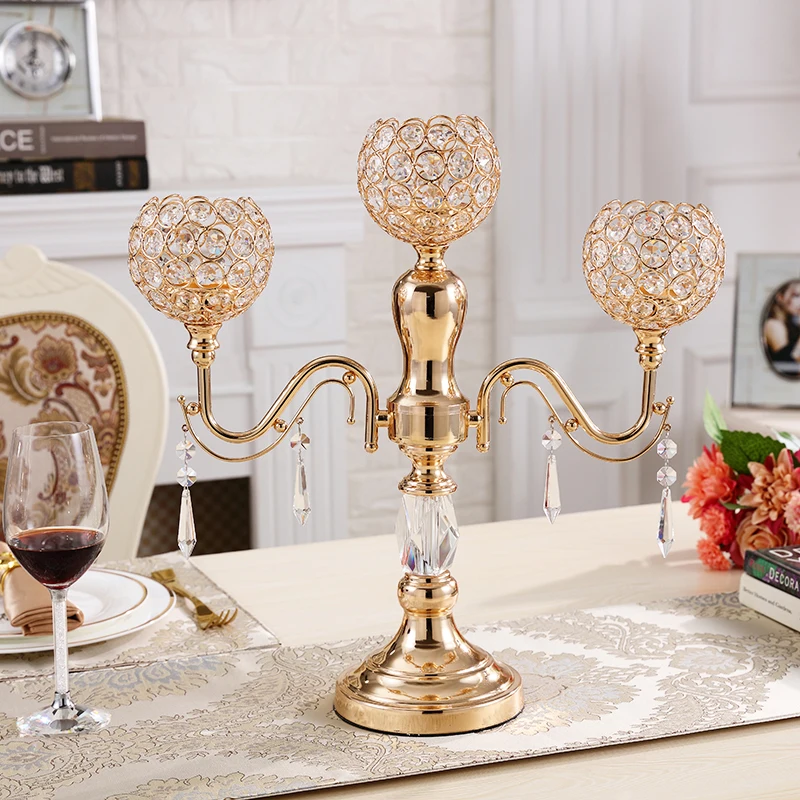 Роскошный подсвечник в европейском стиле свадебное украшение золотые