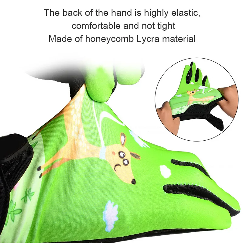 

1 Pair Cycling Gloves Kids Shock Absorption Breathable Antiskid Road Mountain Bike Gloves SAL99