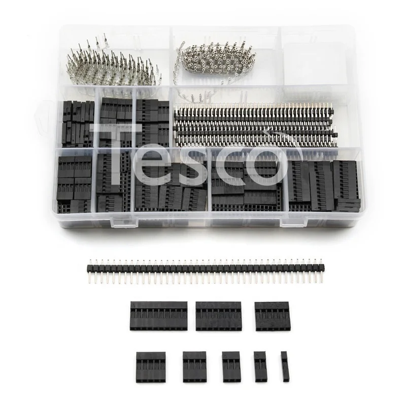 

520 шт. 1/2/3/4/5/6/8/10 контактный Перемычка кабеля штырьковый разъем корпуса Разъемы 2,54 мм Dupont штекерные обжимные соединители с коробкой