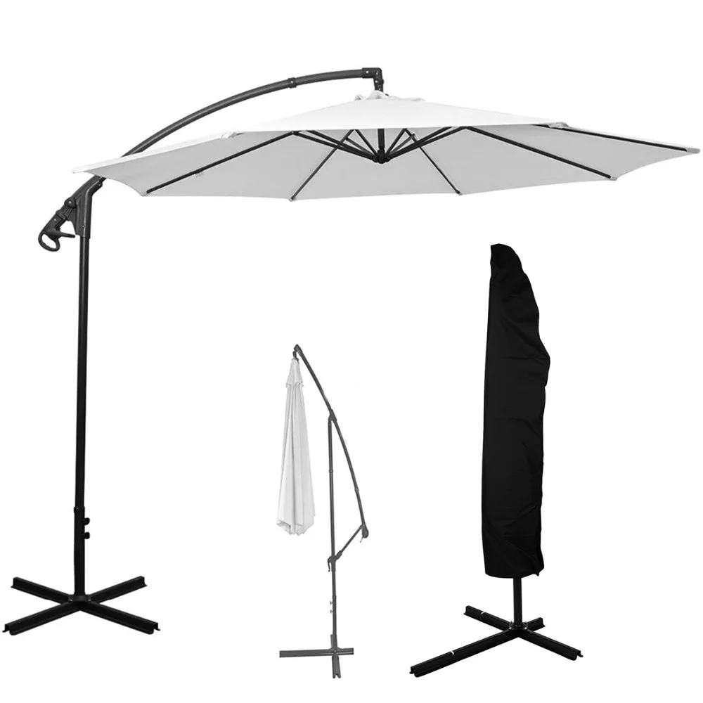 

Водонепроницаемый чехол для зонта, 265 см, для патио, защита от дождя на шнурке, пылезащитный чехол, консольный коврик