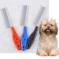 pet trimmer hair grooming comb stainless steel pin puppy dog flea shedding brush