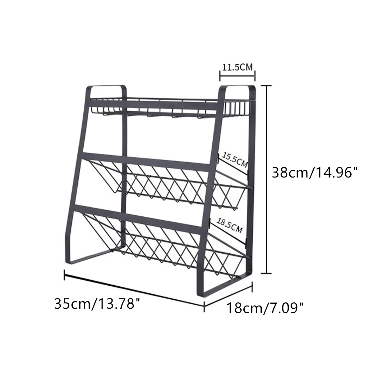 

New Metal 3 Layers Storage Rack Holder Multifunction Organizer Seasoning Bottles Stand Shelf Dish Bowl Drain Rack Kitchen Tool