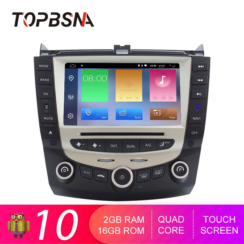 Topsna Android 10 автомобильный dvd-плеер для Honda Accord 2003-2007 wifi Автомобильный мультимедийный плеер gps Navi 2 Din автомагнитола стерео Авто RDS